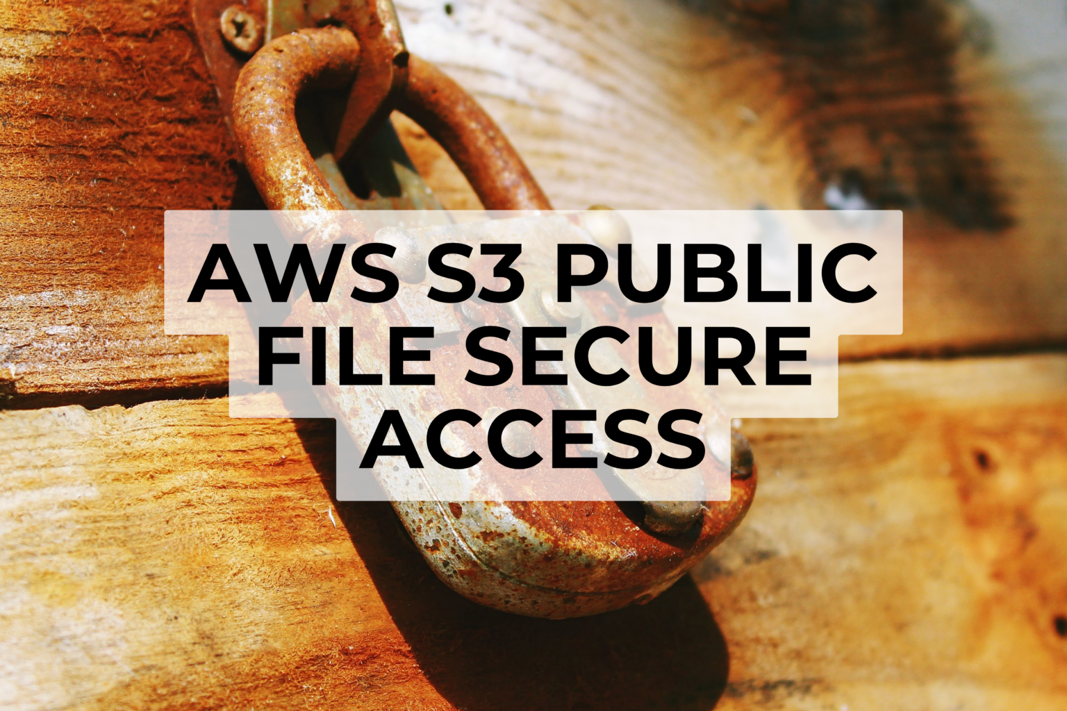 AWS S3 cloud with secure access control key