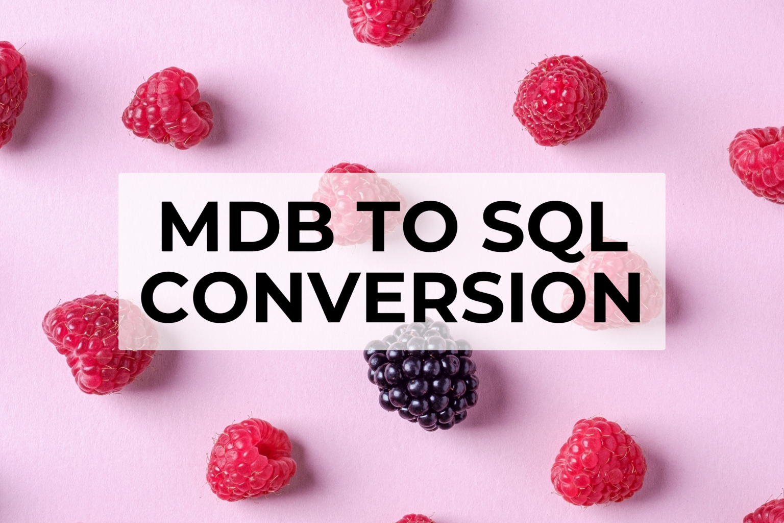 mdb to sql conversion